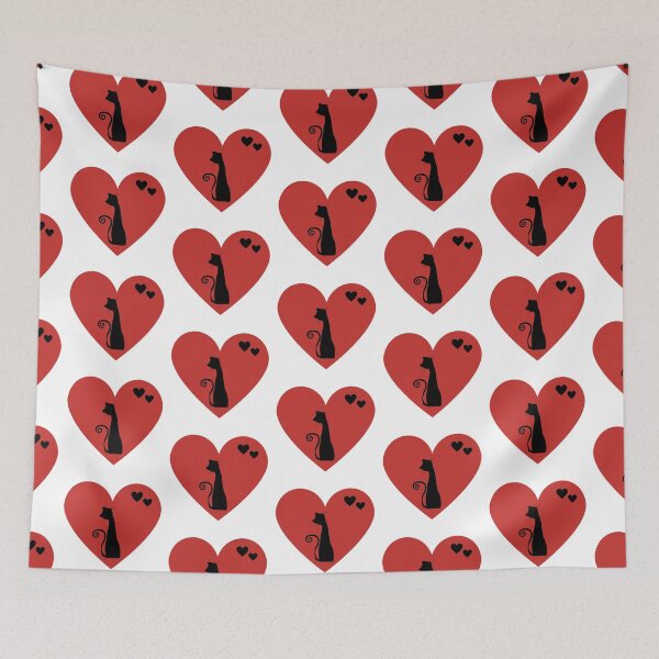 Item preview, Black Cat In Red Heart designed and sold by AfricanDreams.