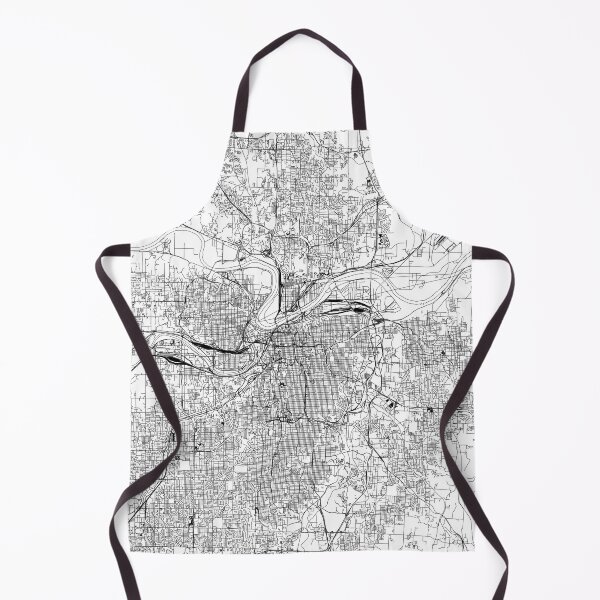 Item preview, Kansas City White Map designed and sold by multiplicitymap.