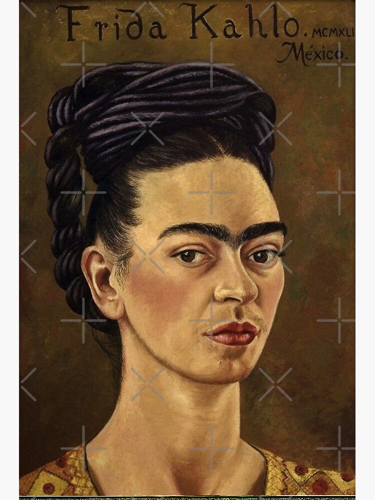 Self Portrait in Red and Gold Dress by Frida Kahlo" Art Print for Sale by  FridaBubble | Redbubble