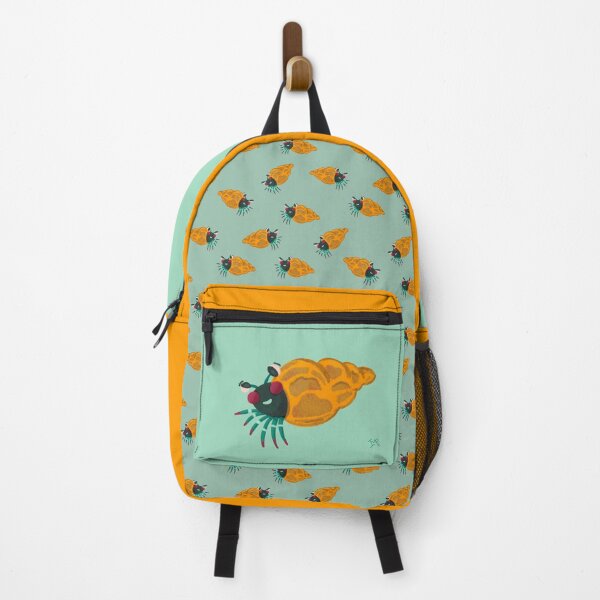 Item preview, Happy Little Hermit Crab on Green Background designed and sold by Ingrid Poole.