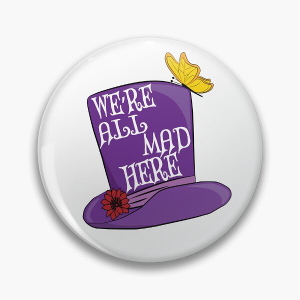 Item preview, Were All Mad Here - Mad Hatter Hat - Alice in Wonderland designed and sold by TheInkElephant.