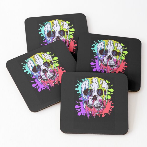 Item preview, Colorful Melting Skull designed and sold by Click-Like.