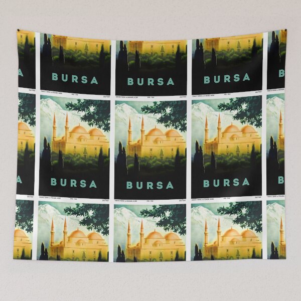 Item preview, Bursa, Istanbul, Turkey - Retro vintage travel poster designed and sold by GreekTavern1979.