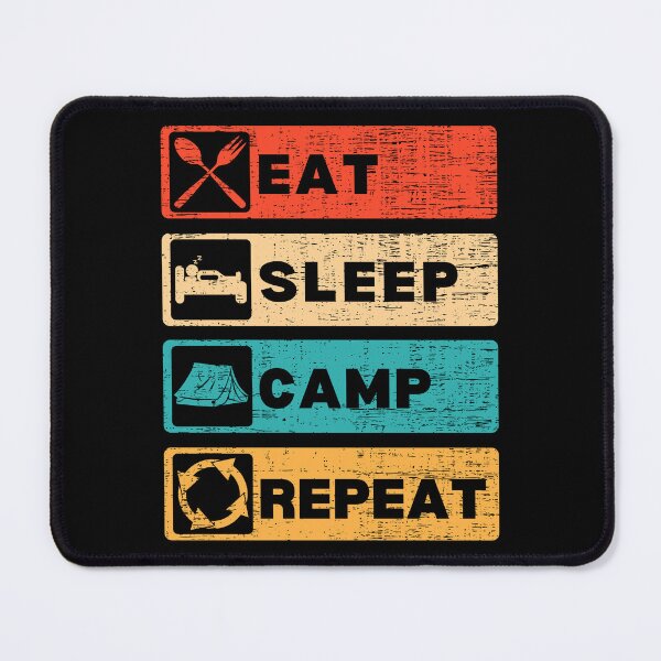 Item preview, Eat Sleep Camp Repeat Funny Camping Trip Lover designed and sold by retrodesigner14.