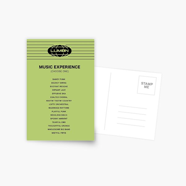 Lumon Music Experience Postcard