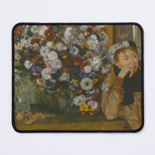 Item preview, Woman Seated beside a Vase of Flowers  designed and sold by OnTheWayToVenus.