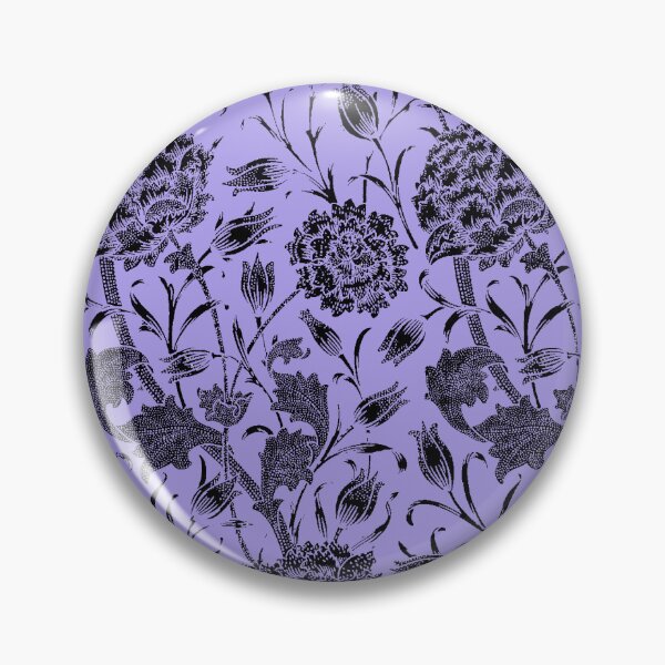 Item preview, Wild Tulip Print Black on Lavender designed and sold by Kashear.