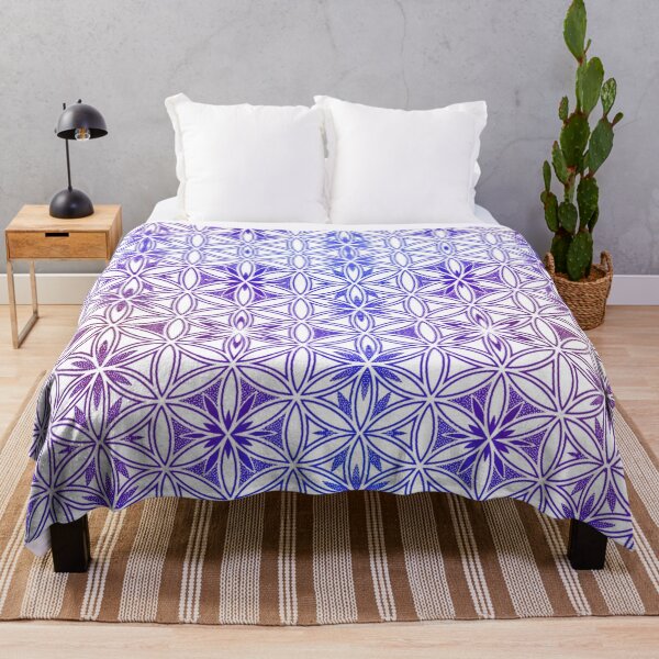 Item preview, Blue and Purple Flower of Life Boho Style designed and sold by shantilovesart.