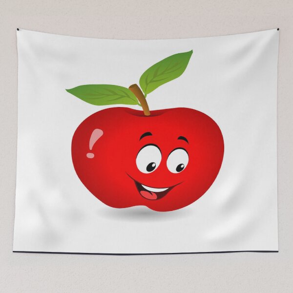 Item preview, dibujos animados de sonrisa de manzana designed and sold by bgyg.
