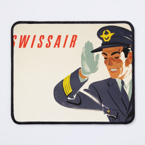 Item preview, Good Morning Miss! 1949 SWISS Airlines Art Poster Advertisement designed and sold by retroposters.