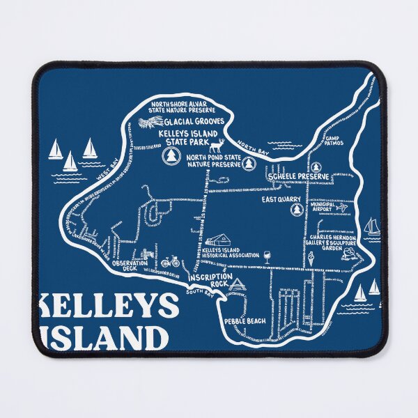 Item preview, Kelleys Island Map designed and sold by fiberandgloss.