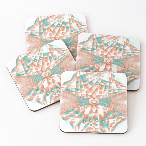 Item preview, Heart mandala in tarot sign pattern white designed and sold by TinaMalajmare.