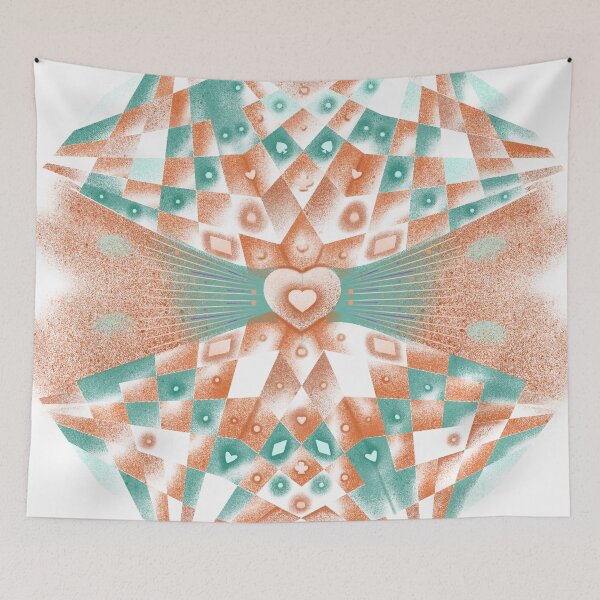 Item preview, Heart mandala in tarot sign pattern white designed and sold by TinaMalajmare.