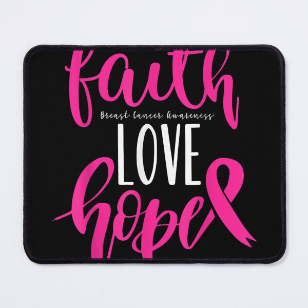 Item preview, Breast Cancer Awareness Faith Hope Love Warrior Pink Ribbon designed and sold by RobertEllisDC.