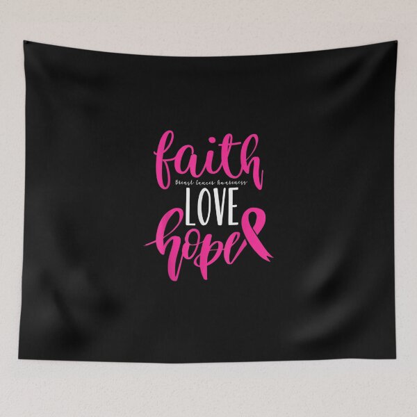 Item preview, Breast Cancer Awareness Faith Hope Love Warrior Pink Ribbon designed and sold by RobertEllisDC.