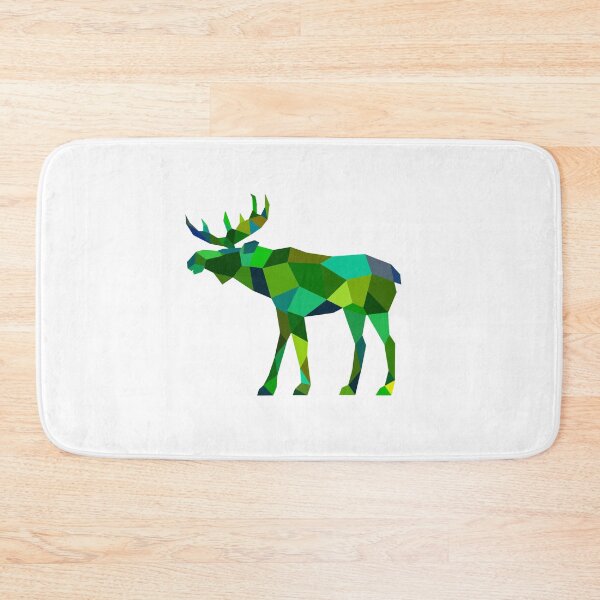 Item preview, Geometric Moose Green designed and sold by doodle-mittens.