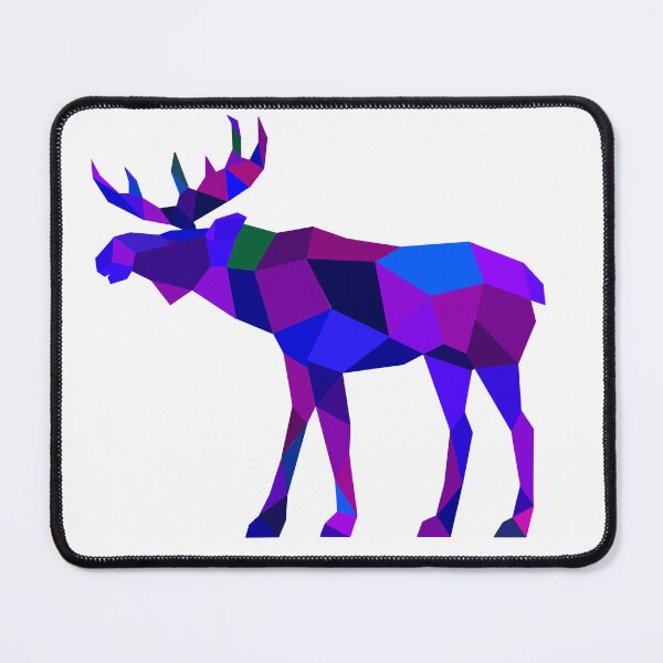 Item preview, Geometric Moose Burple designed and sold by doodle-mittens.