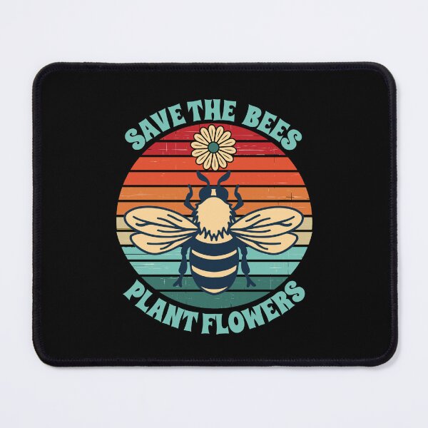 Item preview, Retro Sunset Save The Bees Plant Flowers designed and sold by PeachesMommy.