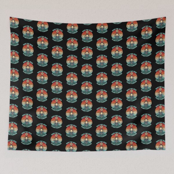 Item preview, Retro Sunset Save The Bees Plant Flowers designed and sold by PeachesMommy.