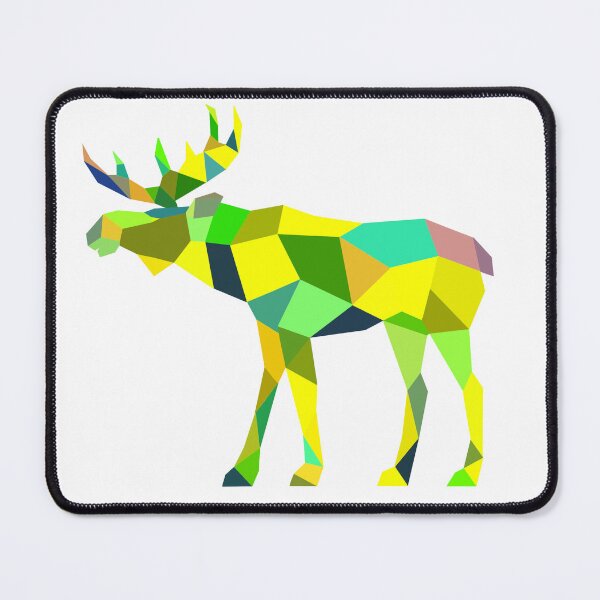 Item preview, Geometric Moose Evelyn Yellow designed and sold by doodle-mittens.