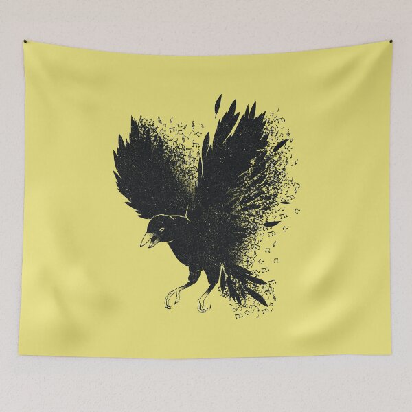 Item preview, Melting Crow Musical Notes by Tobe Fonseca designed and sold by Tobe Fonseca®.