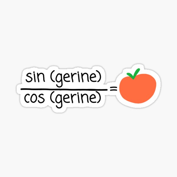 Tangerine Maths Pun Sticker