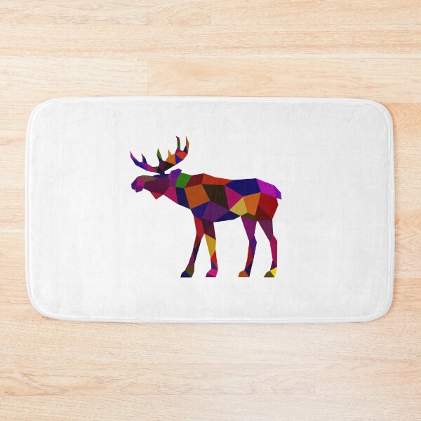 Item preview, Geometric Moose Vivid designed and sold by doodle-mittens.