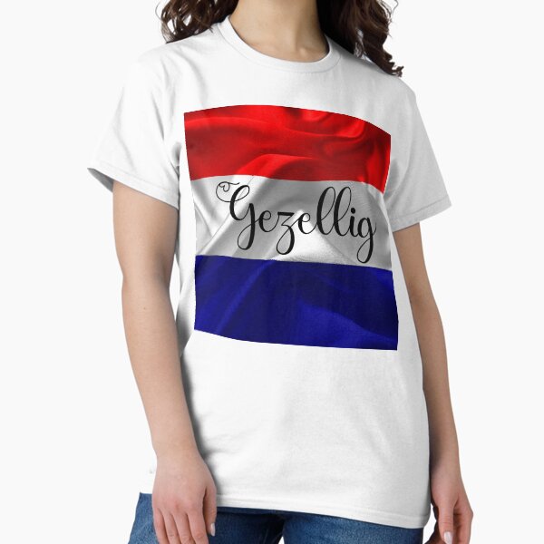 Artikel-Vorschau von Gezelligheid, Nederlandse Quotes, Vlag van Amsterdam, Hauptstadt der Niederlande, Olanda, designt und verkauft von DiensDesign.