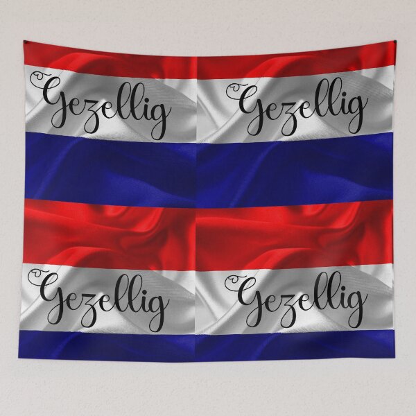 Item preview, Gezelligheid, Nederlandse Quotes, Vlag van Amsterdam, Capital City of The Netherlands, Olanda designed and sold by DiensDesign.