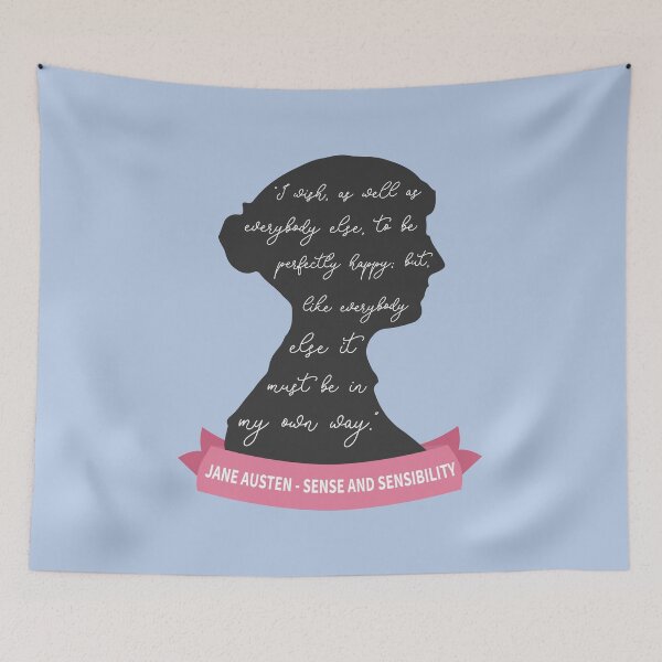 Item preview, Sense And Sensibility Quote III - Jane Austen Silhouette designed and sold by Lemon Pepper.