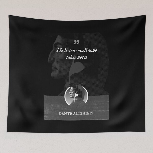 Item preview, Dante Alighieri - He listens well who takes notes designed and sold by Syahrasi.