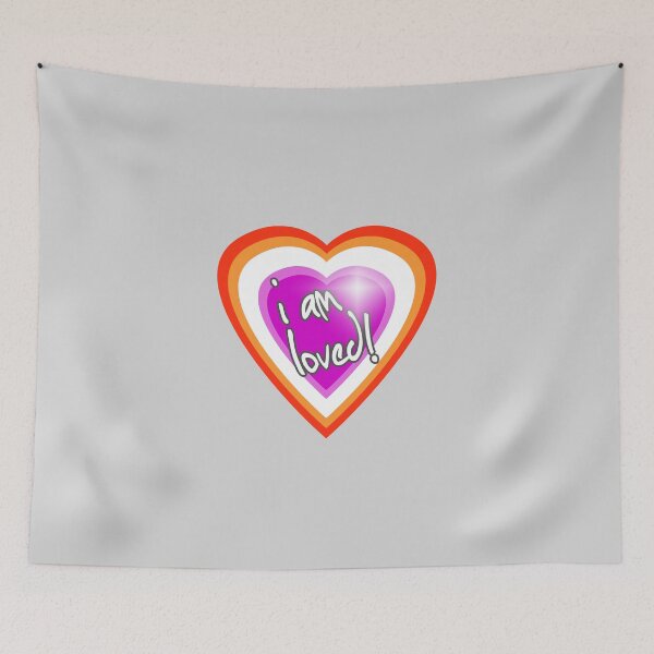 Item preview, Lesbian Heart "I am loved!" LGBTQ designed and sold by elisagavi.
