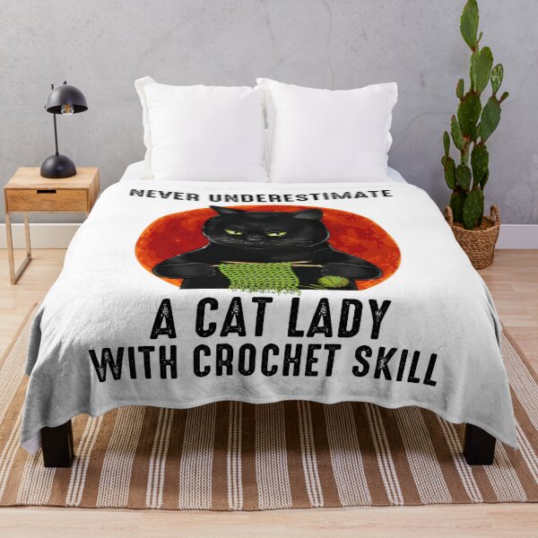 Item preview, Never Underestimate A Cat Lady With Crochet designed and sold by RobeLan.