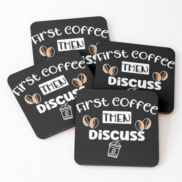 Item preview, First Coffee Then Discuss designed and sold by theredsharp.