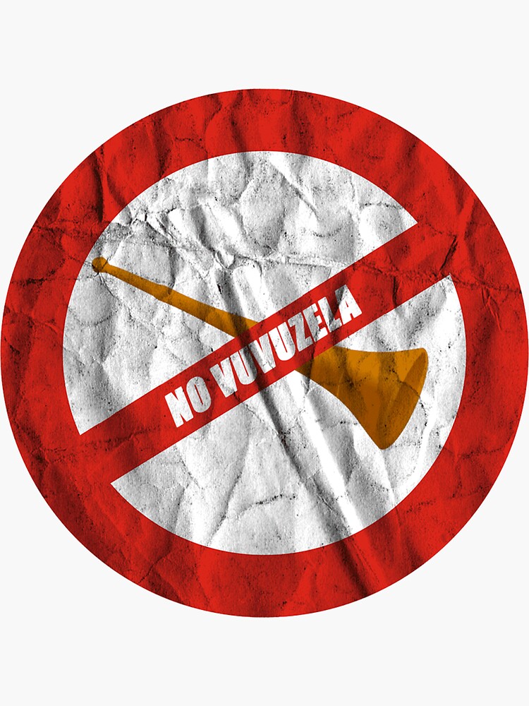 "Vuvuzela Traffic Sign" Sticker by HeyelojiArt Redbubble