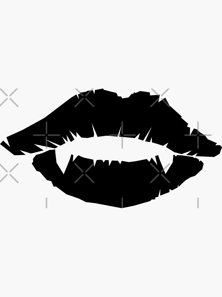 Vampire Lips Sticker By C3paperie Redbubble