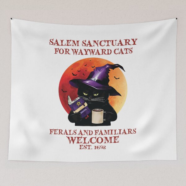 Item preview, Salem Sanctuary For Wayward Cats Ferals And Familiars Welcome designed and sold by RobeLan.