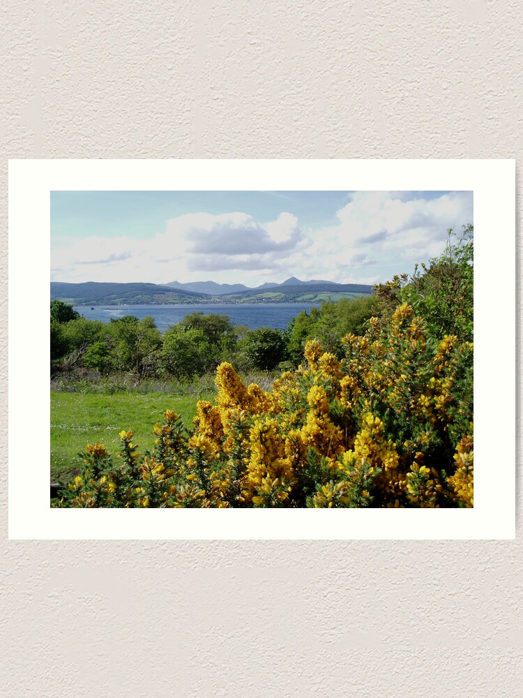 Art Print, Lamlash from King's Cross designed and sold by Fiona MacNab