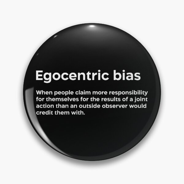 Item preview, Egocentric bias white designed and sold by EdimQuotes.