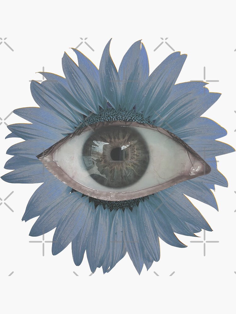 Weirdcore Dreamcore Sunflower Eye  Sticker for Sale by ghost888