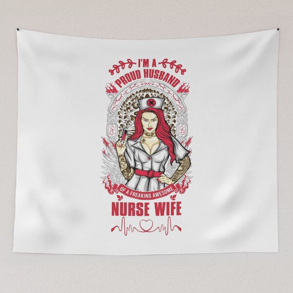 Item preview, I'm A Proud Husband Of A Freaking Awesome Nurses Wife designed and sold by protegra.