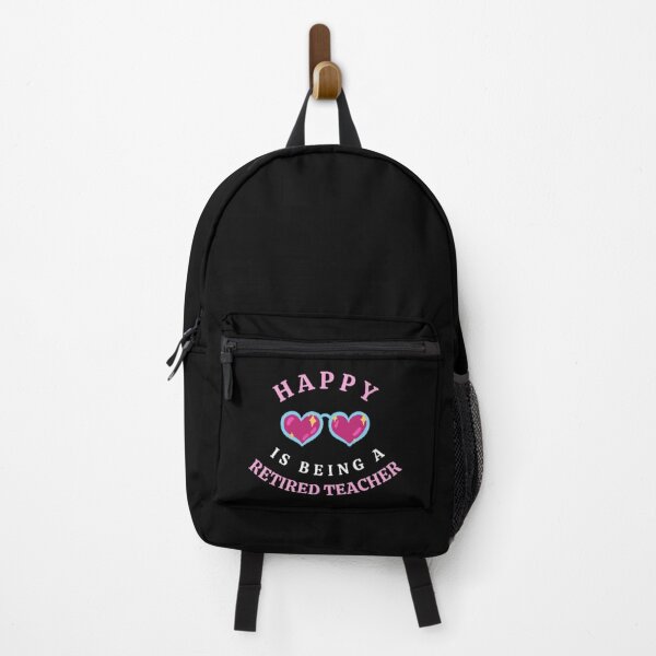 Item preview, Happy Is Being A Retired Teacher The Best Teacher Pink Heart Shades Design designed and sold by BestTeacher.