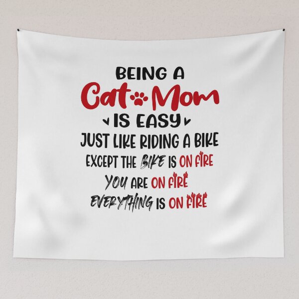 Item preview, Being A Cat Mom Is Like Riding A Bike Mothers Day Birthday National Cat Day designed and sold by EasyPrintGift.