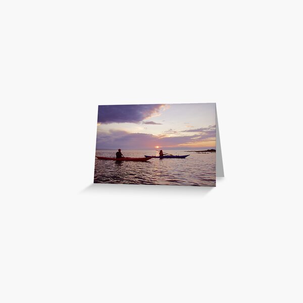 Kaykers at sunset Greeting Card
