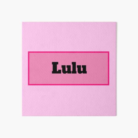 Lulu Name | Art Board Print