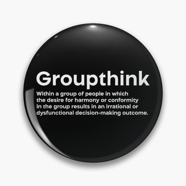 Item preview, Groupthink white designed and sold by EdimQuotes.