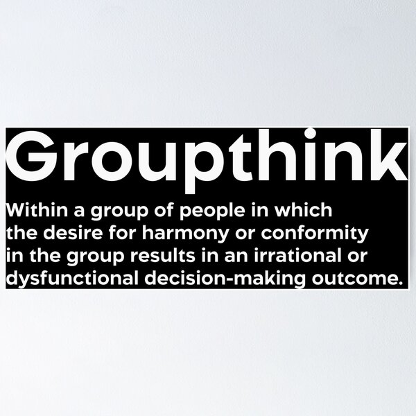 Item preview, Groupthink white designed and sold by EdimQuotes.