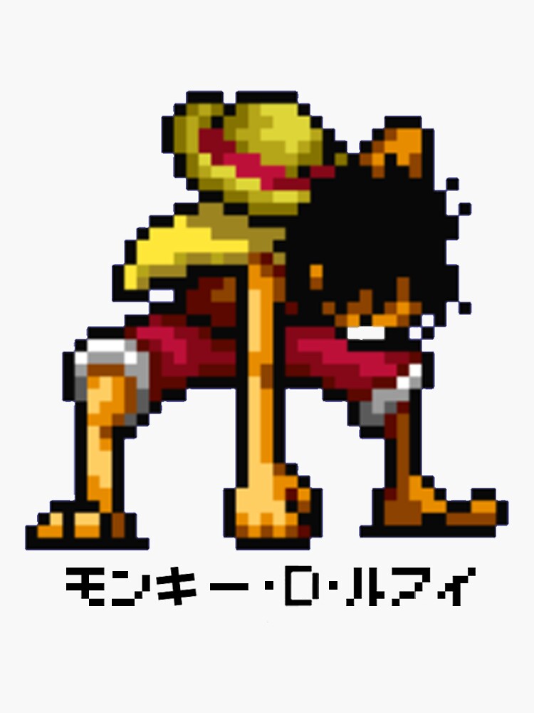 Minecraft Pixel Art Templates: Straw Hat Luffy  Pixel art, Minecraft pixel  art, Pixel art pattern