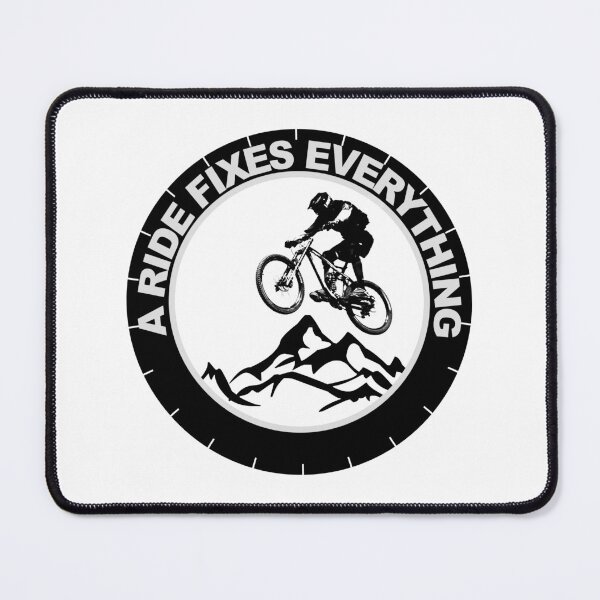 Item preview, A Ride Fixes Everything Mountain bike cyclist  designed and sold by WithALittleLuv.