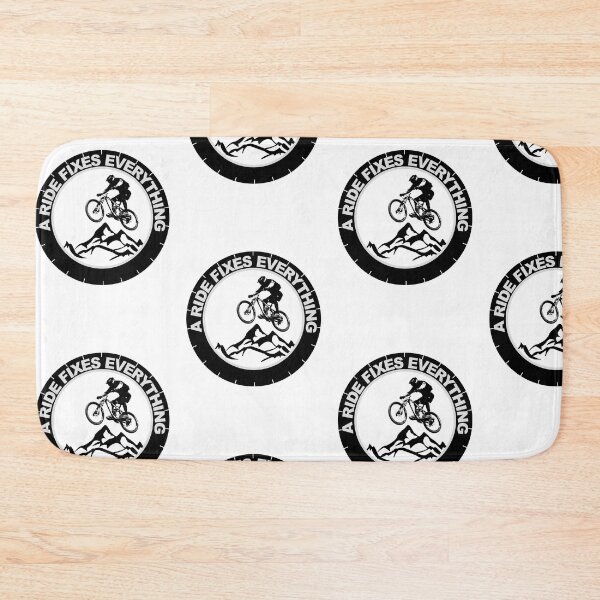 Item preview, A Ride Fixes Everything Mountain bike cyclist  designed and sold by WithALittleLuv.